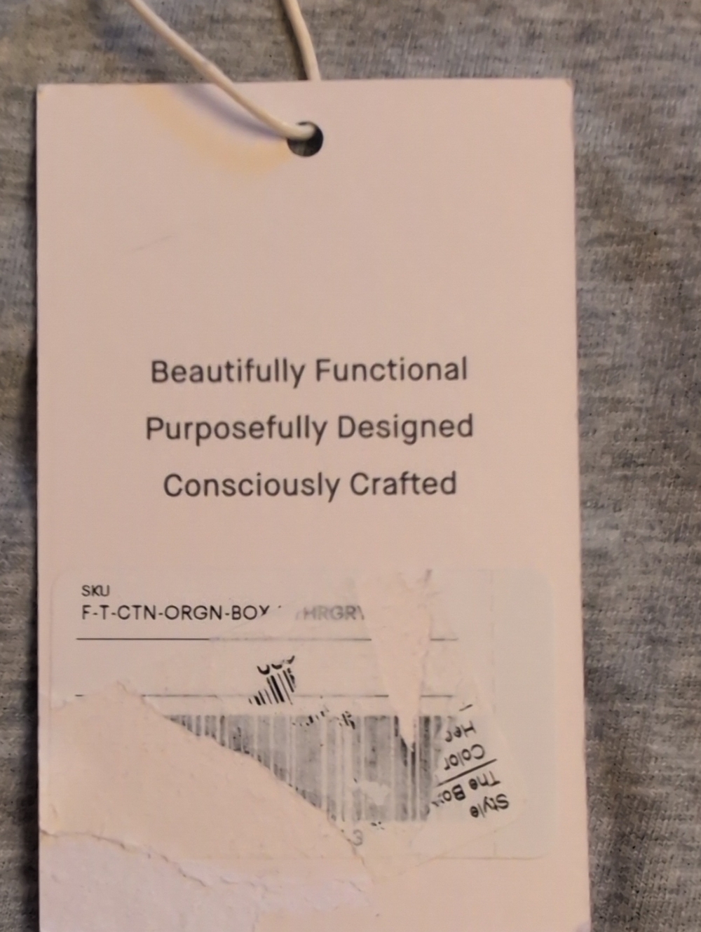 NWT Everlane Box Fit Tee Organic Cotton Heathered Grey Size XXS - Picture 4 of 7